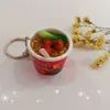 Ship 4CM Keychain Keyring Delicious Black Oriental Bowl Food With Chopsticks ON Noodles Charm Phone Strap Mobile Bag Pendant 9428128