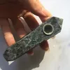 Pipa per sigari con punta di bacchetta in pietra di cristallo verde malachite al quarzo con 3 filtri metallici per fumatori salutari6467080