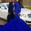 Luxe kralen pailletten prom dresses kant applique hoge hals lange mouw avondjurken stijlvolle Dubai arabia vestidos de fiesta feestjurk