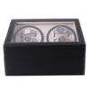 ساعة ميكانيكية أوتوماتيكية Watch Winders Black Pu Leather Box Collection Watch عرض المجوهرات الأمريكية