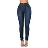 Mulheres magro slim lápis jeans fêmea plus size s-3x grande calças de quadril lady meados cintura elasticidade calças causal garota outwear fundo