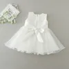 Newborn White Dress For Baptism Sleeveless Baby Girl Lace Christening Gown Dress Toddler 1st Birthday Party Infant Costumes9427845