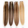 Vävar elibess haireuropeiska mänskliga hårvävning 50 g/100g/bit 12 tum till 26 tum rak våg hårbuntar mänskliga hårförlängningar heta säljer