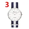 Klasyczny kwarc zegarki mężczyzn Kobiet 40 mm Designer Casual Nylon Canvas Band Dress Watch Female Na rękę Wysokiej jakości