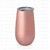6oz Stainless Steel Wine Glass tumbler With Lid Stemless Egg shape cup Kids Unbreakable Tumblers coffee mug Drinking Cup