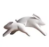 Ceramiczny biały Rabbit Statua Home Decor Crafts Dekoracja Ornament Porcelanowy Figurki Zwierząt Dekoracje Pokoju Dziecięce Dekoracje