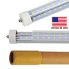 X50PCS T8 V-vormige 4ft 5ft 6ft 8ft T8 Tubes Lichten koeler LED-buizen enkele pin FA8 28W 32W 45W 65W Koud Wit AC 85-265V+CE ROHS UL