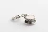 2018 Summer New Authentic 925 Sterling Silver Bead Crystal Pink Emamel Enchanted Tea Cup Hanging Charms Fit European Armelets DIY9889497