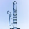 Трехместный гребень Birccage Percolator DAB нефтяная установка Big прямые трубки кальяны стекло бонг чистый ледяной щепотка птица клецки воды с миской или Banger HR316