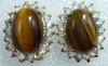 Valentine039s Day Ladies Naturalne Jadetiger Eye Stone Stud Coldings Party Jewelryltlt5326390