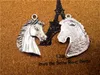 18PCs - Encanto de cabeza de caballo, colgantes de caballo, caballo, vaquero, occidental, accesorios, accesorios, suministros de bricolaje, fabricación de joyas, 43*29MM