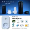 Wi-Fi Smart 플러그 홈 자동화 전화 앱 타이밍 스위치 원격 제어 100-240V Wi-Fi 소켓 작업 Amazon Alexa 및 Google