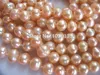 perla d'acqua dolce rosa vicino alla collana rotonda da 8-9 mm da 100 pollici FPPJ FPPJ perline naturali all'ingrosso