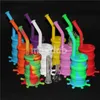 colorful Hookah Silicone Barrel Rigs Mini Dab Bongs Jar Water pipe Silicon Oil Drum Rig DHL