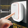 Topk 5V 3.4a (max) 3-portlampa USB-laddningsadapter 2-i-1 Travel Wall Euus Auto-ID Mobiltelefon Laddare till iPhone Samsung