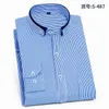 Erkekler Sıradan Gömlek Erkekler Uzun Kollu Düğme Gömlek Erkekler Çizgili Profesyonel Beyaz yakalı Gelgit Düzenli Fit Kore Giysileri1