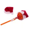 Mini Christmas Hat Santa Claus Hat Xmas Lollipop Hat Mini Wedding Gift Caps Christmas Tree Ornament Decor 236e