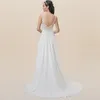 Liz Martinez Vintage Lace Floral Beach Boho Wedding Dresses V-neck Backless People Bohemian Street Bridal Gowns DH4216