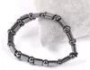 Bracelet de perles amples en hématite magnétique noire pour hommes et femmes, à la mode, 3055