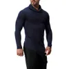 새로운 남성 브랜드 O-목 불규칙한 T 셔츠 티셔츠 남성 캐주얼 긴 소매 T 셔츠 슬림핏 피트니스 체육관 T 셔츠는 S-2XL J181032 탑