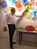 Konsthängande tallrikar med spotlight 100% handblåsta Murano-lampor för hemväggdekoration