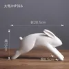 Ceramiczny biały Rabbit Statua Home Decor Crafts Dekoracja Ornament Porcelanowy Figurki Zwierząt Dekoracje Pokoju Dziecięce Dekoracje