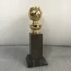 Golden Globe Award Trophy 10 tum med HFPA -logotyp stämplade i Gold26cm Hög guldfärg God Golden Globe1480390