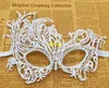 10 adet / grup Ücretsiz Kargo Beyaz Sert Dantel Maske Parti Seksi Maske Masquerade Maskeleri Elbise Venedik Karnavalı