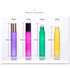 10ml Glass Roll On Bottle with Stainless Steel Roller Ball Matte Color Small Essential Oils Refillable Sample Bottle Cosmetic Package