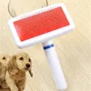 CW029 Red Puppy Cat Hair Grooming Slicker Pettine Gilling Brush Quick Clean Tool Pet Nuovo di zecca