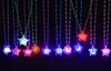 LED Light Up Cartoon Pendants Necklace Christmas Kids Adults Party Favor Creative Luminous Glow Necklaces Acrylic Lanyard gift event present
