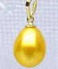 Charming-14K-Solid-Gold-11x13mm-Drop-Golden-amarelo-sul-peere-peende-pingente de p-peenda encantador-14K-Solid-Gold-11x13mm-Drop-Golden-Yellow-Sout242a