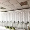 Tenda Swag ondulata per matrimonio romantico di nuova moda con nappa argentata solo decorazione per eventi di festa di nozze