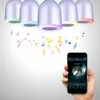 Цвета регулируемая беспроводная связь Bluetooth динамик E27 светодиодные лампы красочные лампы для IOS Android смартфон IMAC / ПК музыкальный плеер лампы