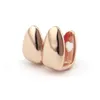 Nuovo arrivato Double Caps 18K Yellow Gold Color Plated Grillz Canine Plain Two Teeth Right Top Single Caps Griglie