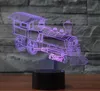 Железнодорожный двигатель 3D иллюзия настольная лампа 7 сменных цветов светодиодные ночь свет подарок #R87