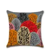 Peinture à l'huile Polyester housse de coussin plante fleur 43X43 cm taie d'oreiller maison oreillers décoratifs couverture pour canapé Car234z