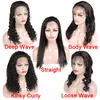 İnsan Saç Dantel Açık Peruk Öncesi Mızraplı Brezilyalı Virgin Saç Peruk Düz Vücut Dalga Gevşek Dalga Derin Dalga Kinky Kıvırcık Doğal Renk