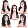 Human Hair Lace Front Wigs Pre Plucked Brazilian Virgin Hair Wigs Straight Body Wave Loose Wave Deep Wave Kinky Curly Natural Color