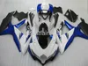 Kit carenatura 7gifts per SUZUKI GSXR600 GSXR750 2008 2009 2010 carene bianche blu GSXR 600 750 08 09 10 Stampaggio ad iniezione DF27