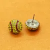 Stromestone redondo amarelo de softball brincalhas de garanh￣o mam￣e mam￣e bre￧o de moda de softball