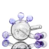 Glasbongs bubblarhoppning dab rigg liten vattenrör lila mikroskop 5.5 "hög mini återvinnsoljeriggar med skål perc 14 mm fog