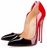 Livraison gratuite IRed Bottom Cymn Noir Bout Pointu Extrême Talons Hauts Stiletto Femmes Escarpins Robe De Soirée De Mariage Chaussures Escarpins Noirs Talons Cloutés