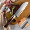 7 tum Damascus Kitchen Knives Santoku 67 Lager VG10 Japanese Damascus Chef Cooking Tools Rostfritt Steel Christmas Gift Grandsha9545642