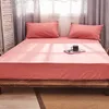 1 pcs Cama de algodão cama cama colcha com faixa elástica Couvre Lit sabanas montado colchão capa alta 25cm