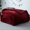 Vilos de vinho tinto de vinho tinto / berber tecido de lã atualizado cobertor de flannel para inverno / outono, adulto multi-size lese sofá cobertor