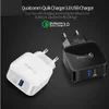 Cargador rápido de 2 puertos USB, cargador USB QC3.0 de 30W, adaptador de pared de carga rápida para Samsung S8 S8plus note8 A3 A320 A5 A520 A7