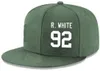 Cappelli Snapback Personalizzato qualsiasi numero Nome giocatore # 82 Rodgers # 89 Cappelli personalizzati Cappellini personalizzati TUTTI I team Riconoscimento Made Logo a ricamo piatto Nome