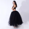 Handmadefashion Kat Uzunluk Düğün Tül Etek Overkirt Kız Kabarık Yetişkin Tutu Dans Örgü Etek Petticoat Faldas Saias Jupe