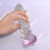 Enorme Pyrex Glas Dildo, Anale 3 Kralen Butt Plug Speelgoed, Crystal Massager Plezier Wand Hartvorm Volwassen Speeltjes voor paar, Pink S921